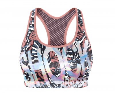 Shock Absorber Crop Top -urheiluliivi. Tropical Print